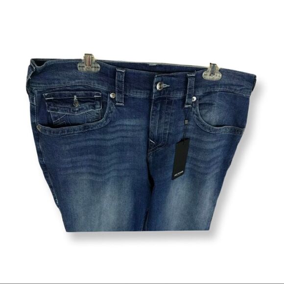 True Religion Rocco Relaxed Skinny Flap Denim Jeans    - Picture 2 of 11